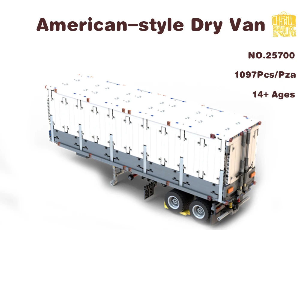 

MOC-25700 American Dry Van Semitrailer for 42078 Model With PDF Drawings Building Blocks Bricks DIY Birthday Christmas Gifts