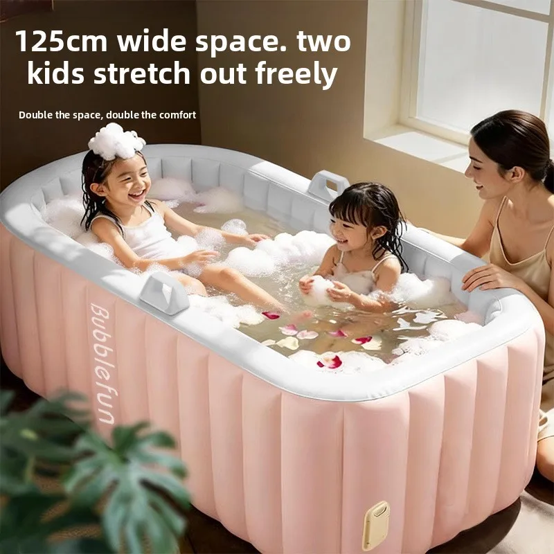 Foldable Adult Child Automatic Inflatable Bathtub Full Body Foot Bath New Foldable Rectangular Bath Tub Portable Bathtub