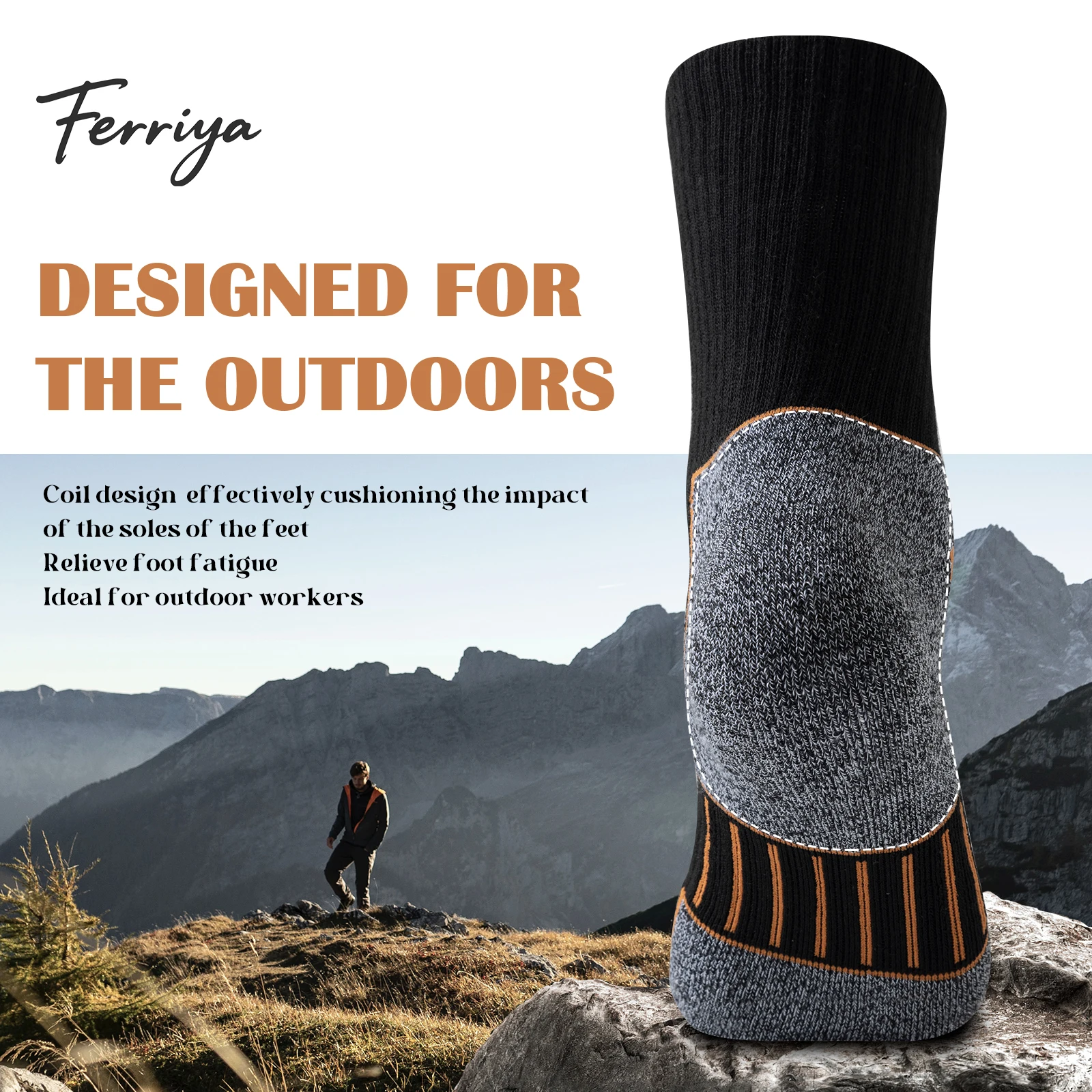 10 pares de calcetines para botas de trabajo, calcetines acolchados que absorben la humedad para hombres, puntera sin costuras, plantilla reforzada para mayor durabilidad