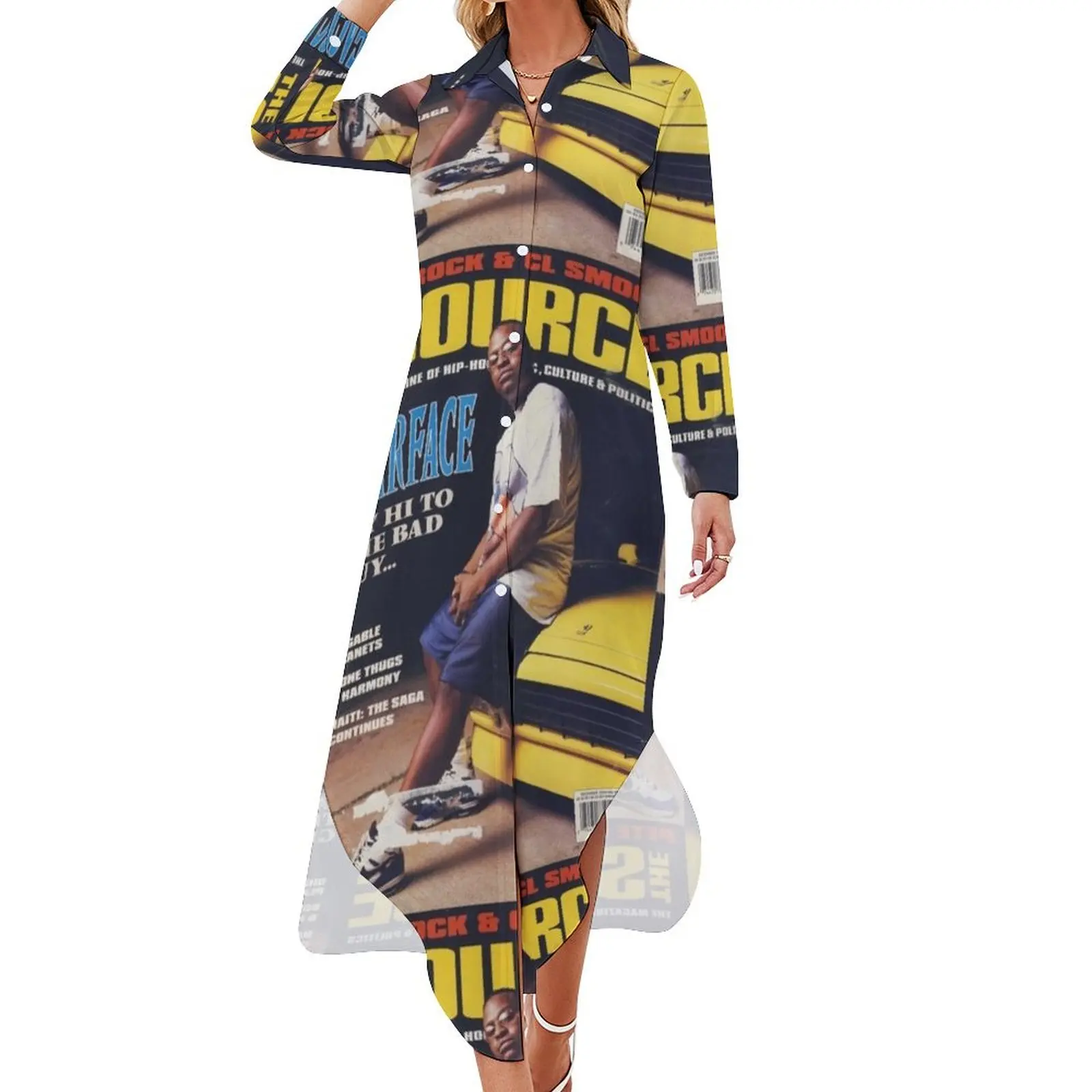 

Source 90s - Scarface Long Sleeved Shirt Dress Dresses Women's evening dress