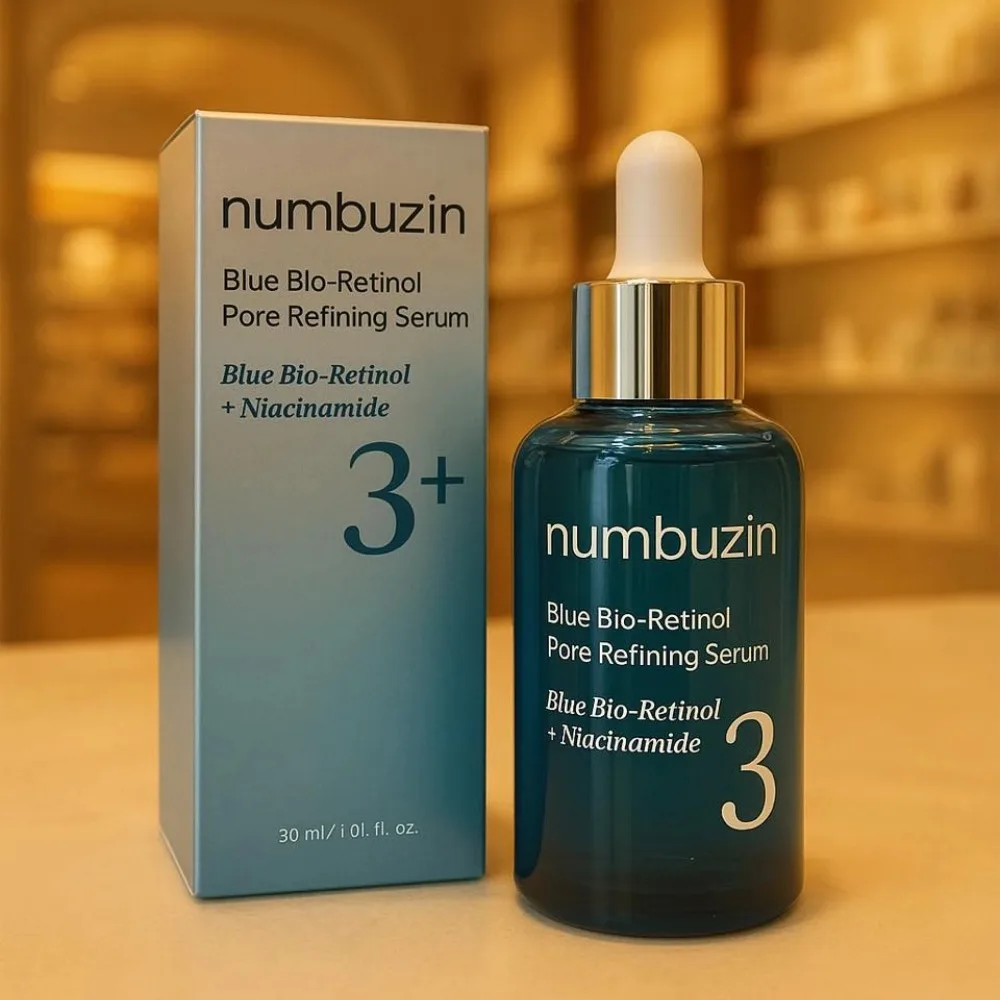 1/3/5pcs Numbuzin No.3 Pore Minimizing Serum 30ml Blue Retinol Essence Plant Moisturizing Skin Smoothing Facial Face Daily Care