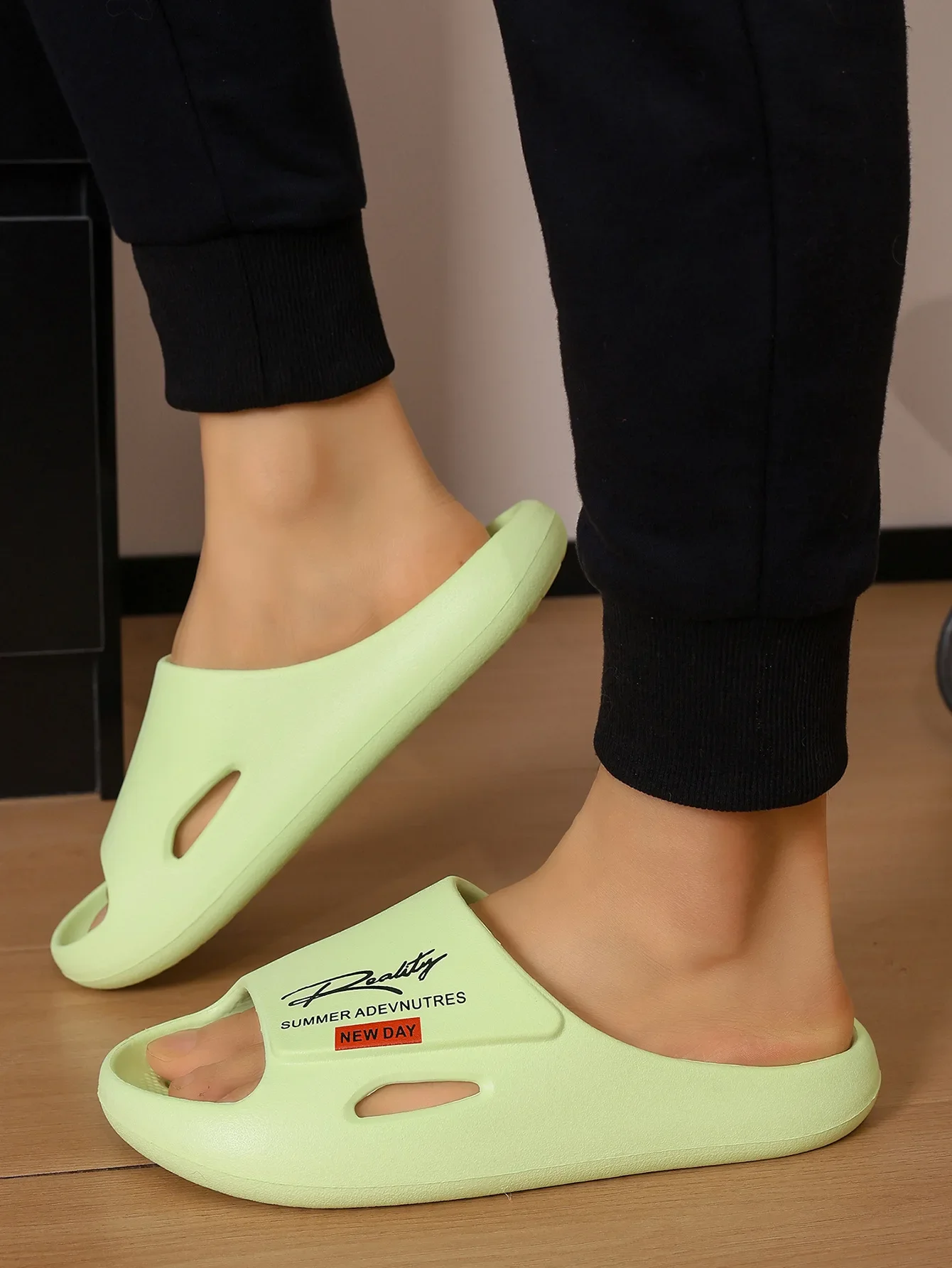 SHAJI Unisex Sommer Innovative Design EVA-Slides, Weiche Leichte Rutschfeste Freizeit-Hausschuhe für Innen- und Außenbereich – Detail 14