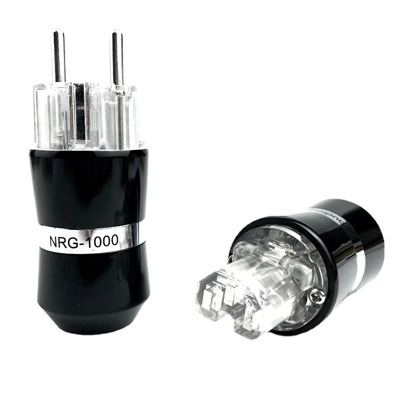 NRG 1000 Cold-welded Palladium Over Platinum Plated Silver US / EU Plug AC Power IEC Power Plug Connector