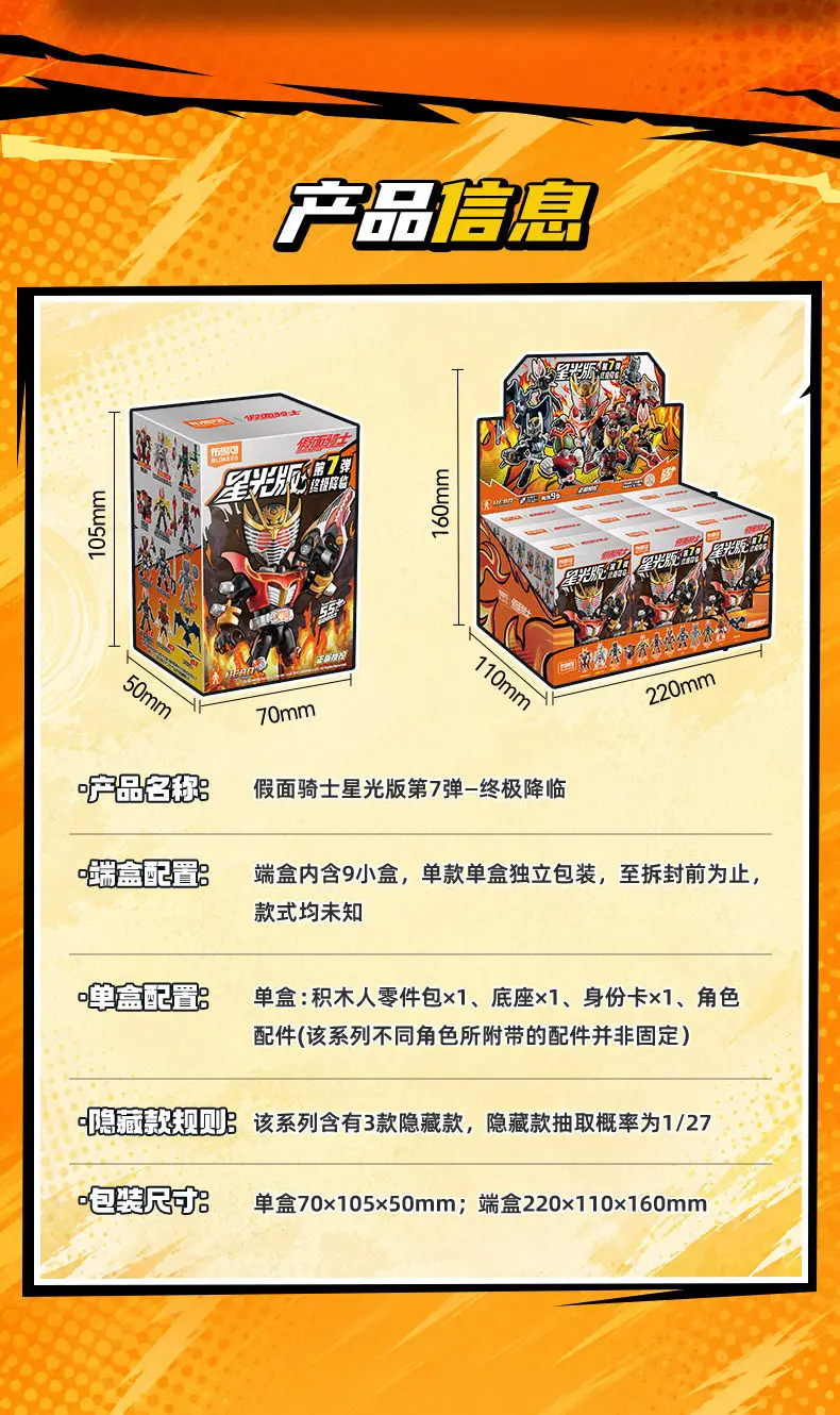 Blokees Kamen Rider Star S Serie Blind Box Masked Rider Zusammengebaute Spielzeuge Saber GEATS Hopper Kuuga Actionfigur Geschenk ﻿ – Detail 23