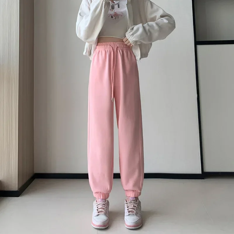 Koreaanse Mode Casual Vrouwen Broek Herfst Winter Hoge Taille Wijde Pijpen Broek Dikke Vrouwelijke Rechte Lange Broek Broek Y2k Kleding