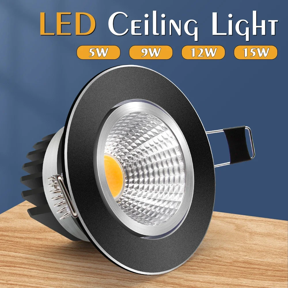 

Dimmable Embedded Led Downlight Spot LED Lights 220V 110V 9W 6W Recessed Ceiling Lamp For Indoor Room Fixtures with LED Driver