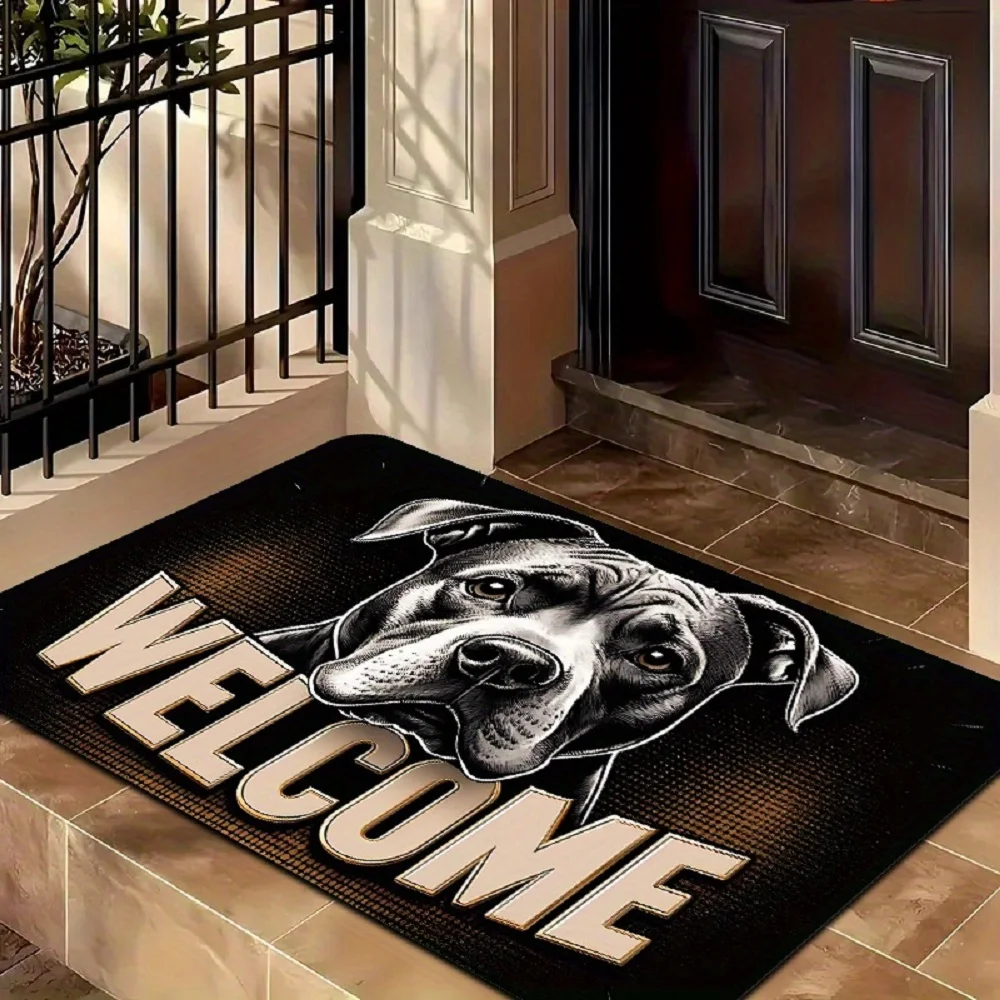 American Staffordshire Bull Terrier Style Door Mat Non-Slip Rug Carpet for Bedroom Living Room Hallway Bathroom Home Decoration
