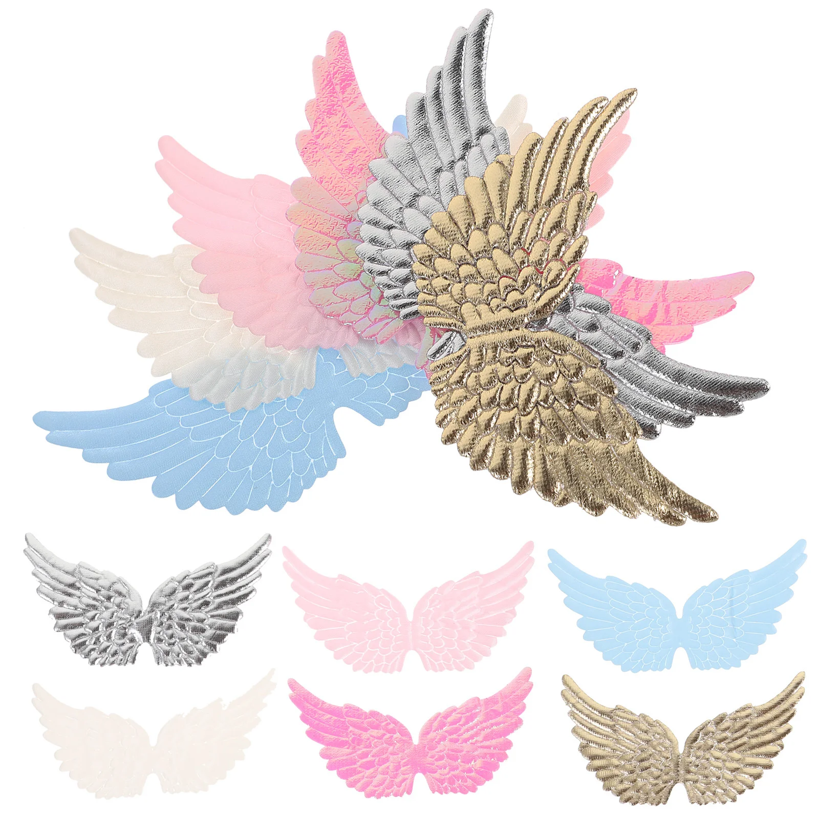ปีกนางฟ้าตกแต่ง 12 ชิ้น: แผ่นปะติดงานฝีมือขนาดเล็กสำหรับอุปกรณ์ DIY ของประดับตกแต่งคริสต์มาส จี้รูปปีก ของประดับตกแต่งขนาดเล็ก