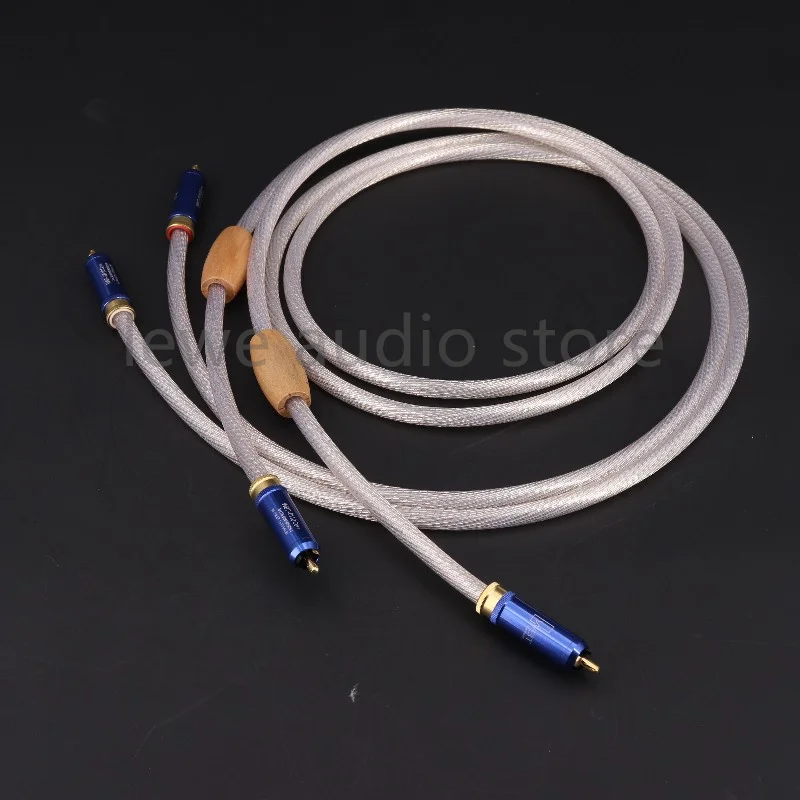 1 pair Nordost Valhalla hifi audio cable 2 to 2 RCA cable 7N Silver plated conductor