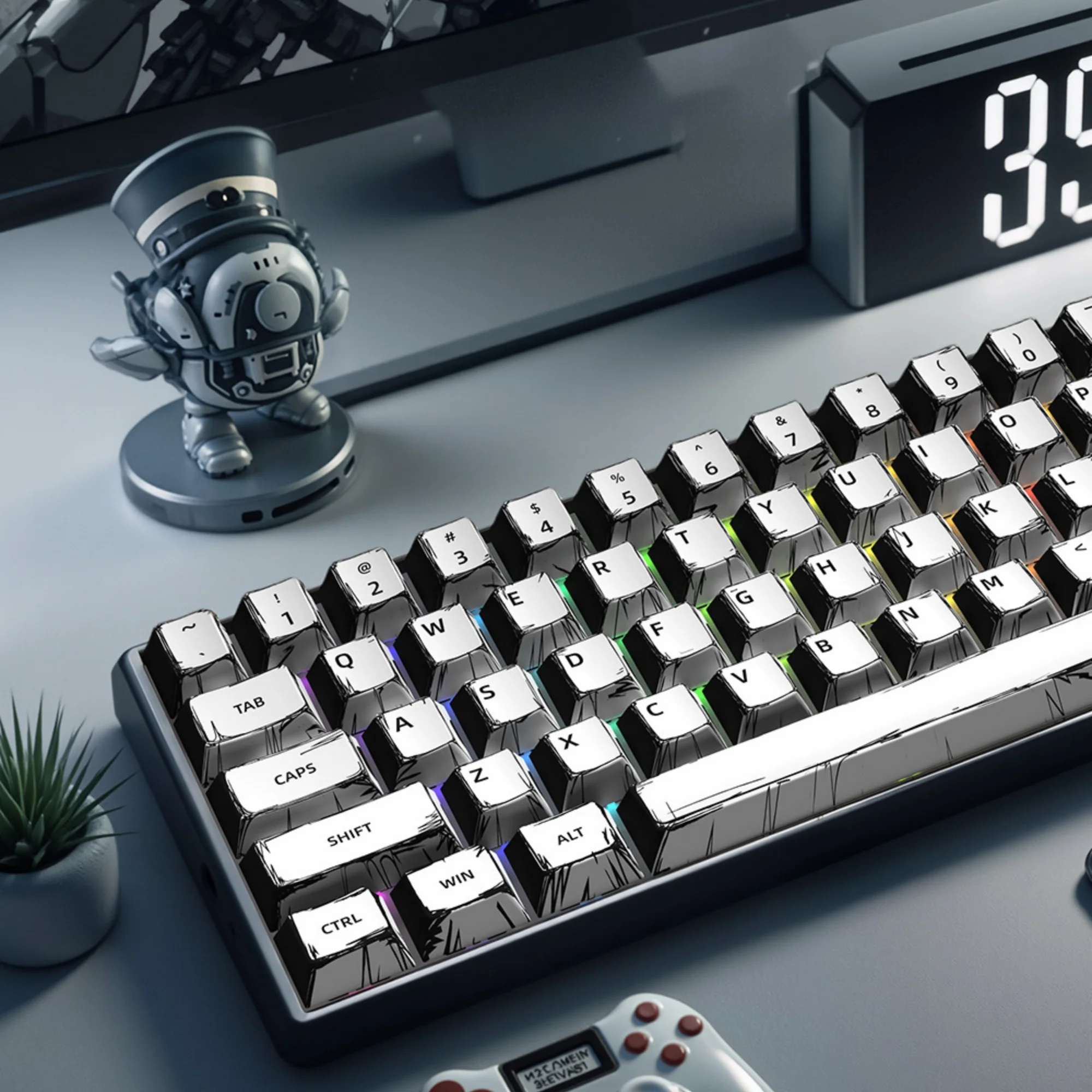 

PBT аниме кейкапы для механической клавиатуры с русской раскладкой (кириллица), набор 74/135 клавиш