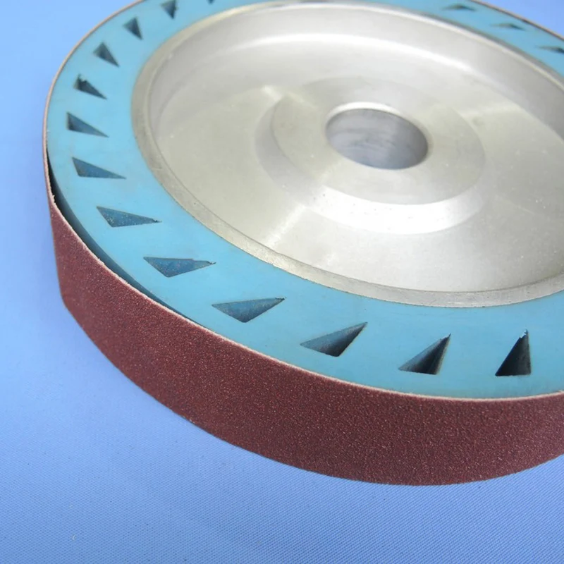 8 Zoll 200*50*32mm Zentrifugales Gummirad mit Aluminiumkern für Poliermaschine, Bandschleifrad, elastisches Metallwerkzeug – Detail 5