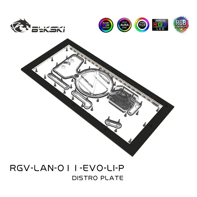 Bykski Distro Plate For LIAN LI O11 EVO Case,Waterway Board Reservoir Res Pump,PC Water Cooler RGV-LAN-O11-EVO-LI-P