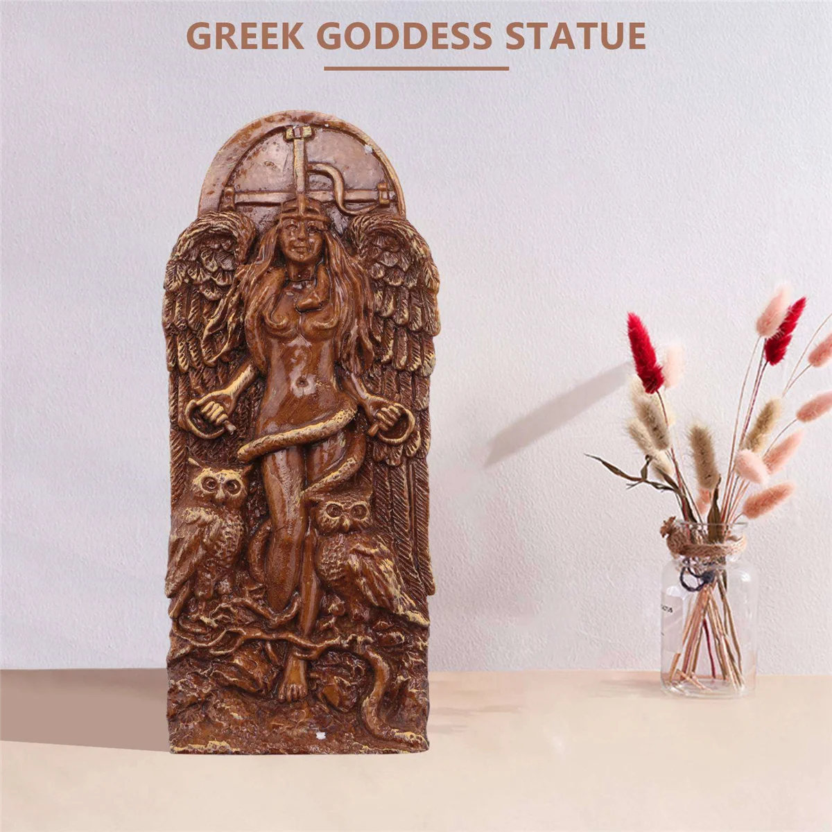 Ancient Wiccan Goddess Statue,Altar Sculpture,Greek Goddess Statue Mythology Figurines for Pagan Home