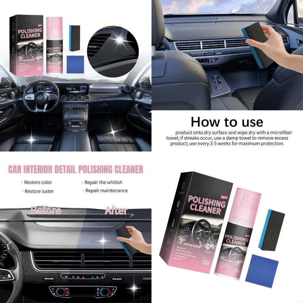 

Чистый приборной панель автомобилей чистящий панель полировки чистящий интерьер Plock x37f