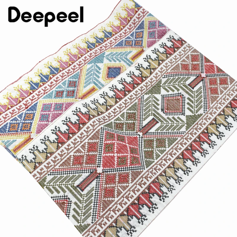 1 ياردة 22.5 سنتيمتر الجاكار حزام حزام المطرزة الدانتيل تقليم فستان الملابس الزخرفية جديلة الشريط الفرقة DIY بها بنفسك لوازم الخياطة الحرف #1