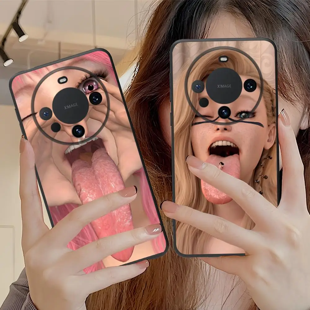 

Y2K Girl Teena CLMJ Mobile Phone Case for Huawei Mate 60 50 40 30 20 10 Pro Plus Lite E 5G Colorful Printing Cover Pretty Cover