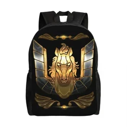 Saint Seiya Pegasus brązowy plecak szkolny studenci Bookbag pasuje do 15-calowego laptopa Anime rycerze zodiaku torby