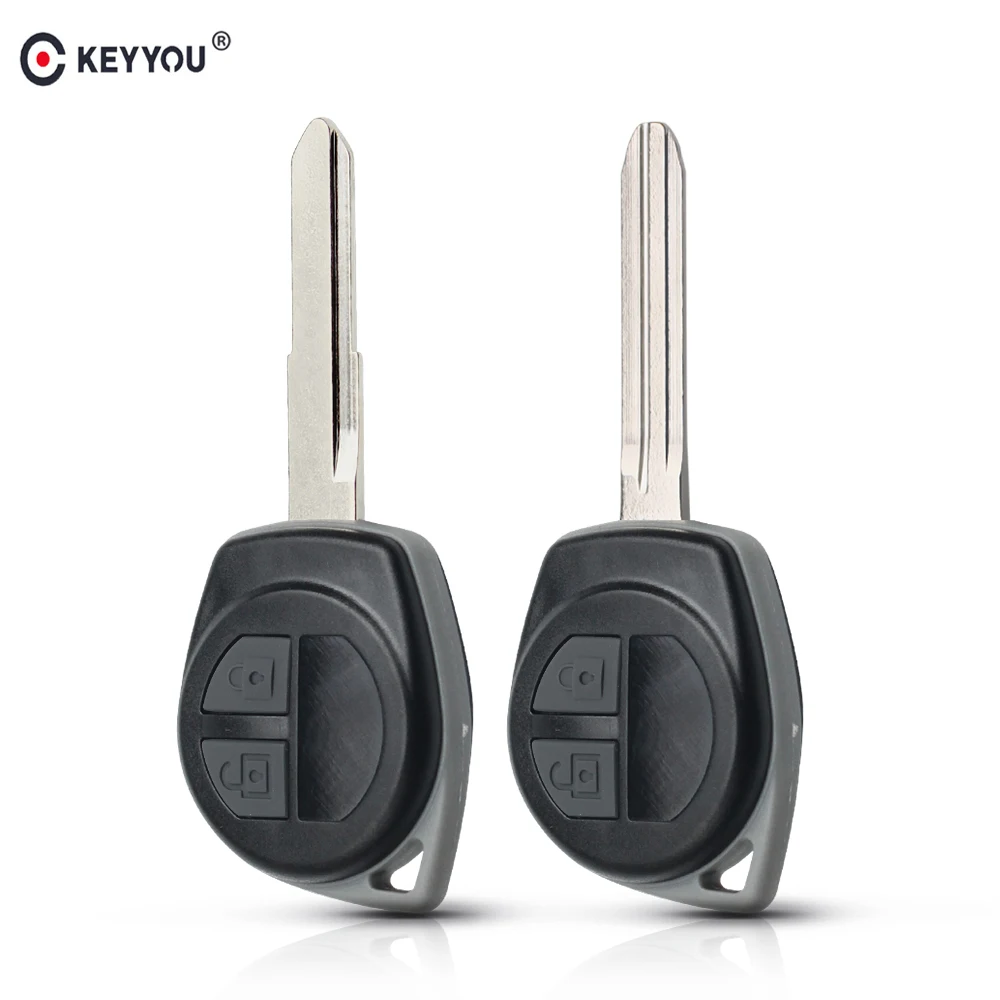 

KEYYOU 10X 2 Buttons Remote key Case Shell with Button Pad for Suzuki Igins Alto SX4 Vauxhall Agila 2005-2010 Fob Shell