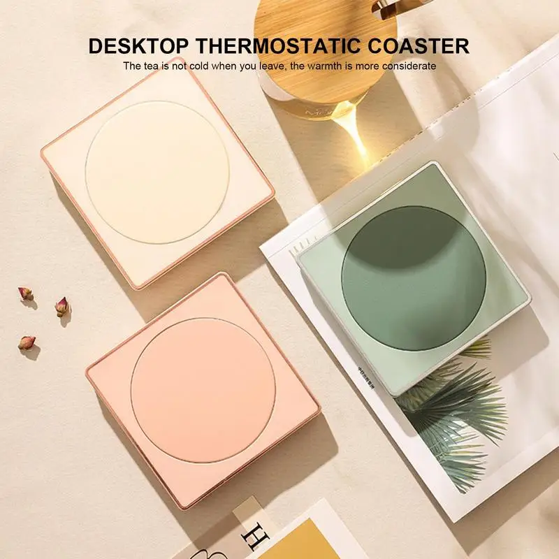 Electric Mug Insulation Pad Constant Temperature Heating Mat Gravity Sensor Non Slip Cup Warmer Coaster Winter Kitchenware Tools