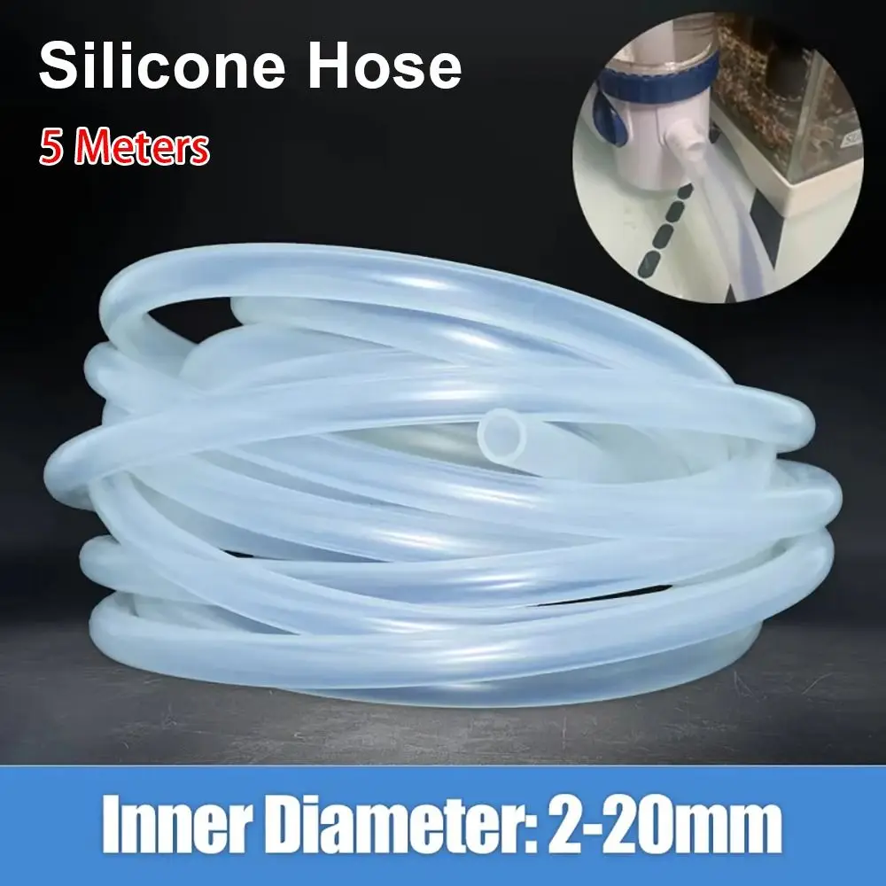 1Pcs Food Grade Silicone Hose 5 Meters High Temperature Resistant Clear Transparent Pipe Nontoxic Silicone Tube