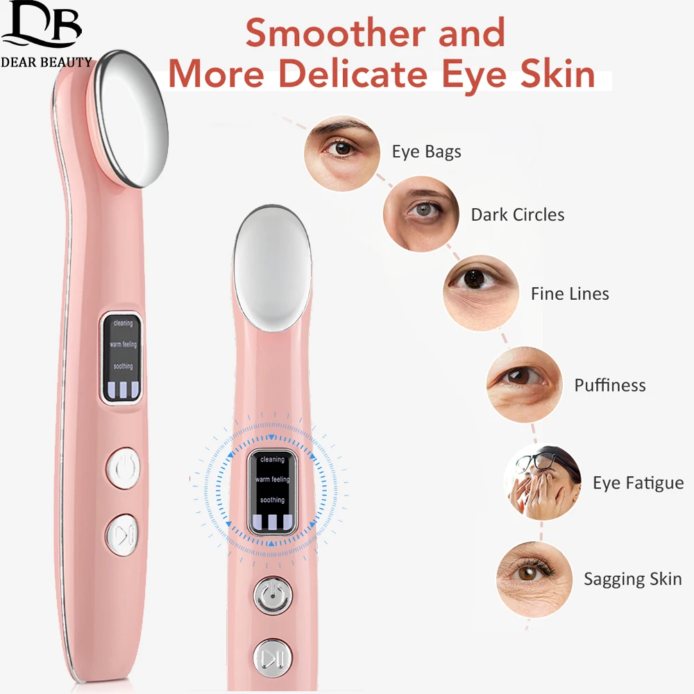 Nowy masażer do oczu, wibracyjny, podgrzewany długopis do masażu oczu do pielęgnacji oczu, usuwa cienie pod oczami, opuchliznę, łagodzi zmęczenie, urządzenie kosmetyczne.