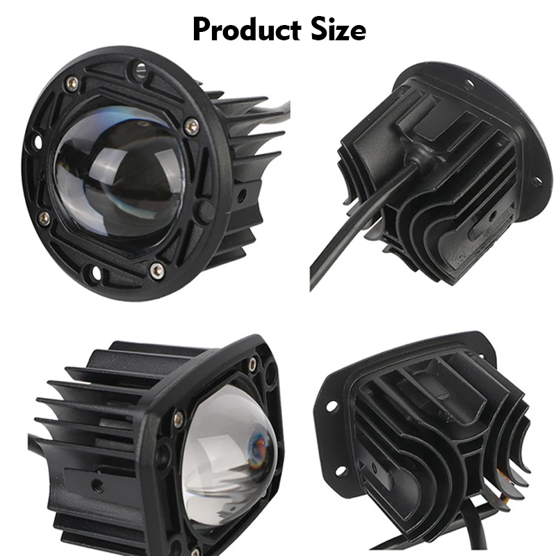 3Inch Car LED Work Light Dual-color High Brightness Driving Spotlight Embedded Fog Lamp Good-quaility Accessories For Turck SUV