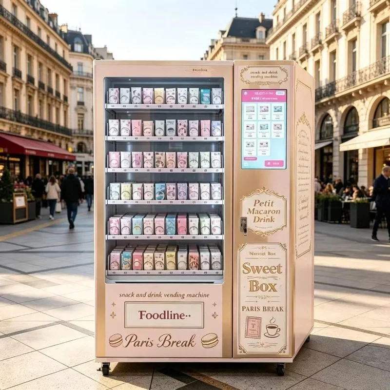 Automatic Beverage Snack Vending Machine Hot Cold Drink Combo Vending Machine For Business Indoor Commercial Shop