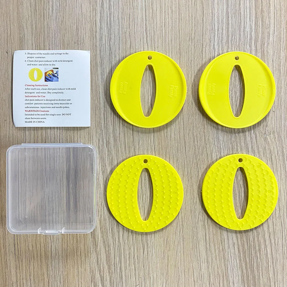 Shot Helper Schmerz blocker Gerät 4 stücke Shot Assist Pads Reducer wieder verwendbare Immunisierung Injektion Shooting Assist Hilfs blöcke – Detail 6