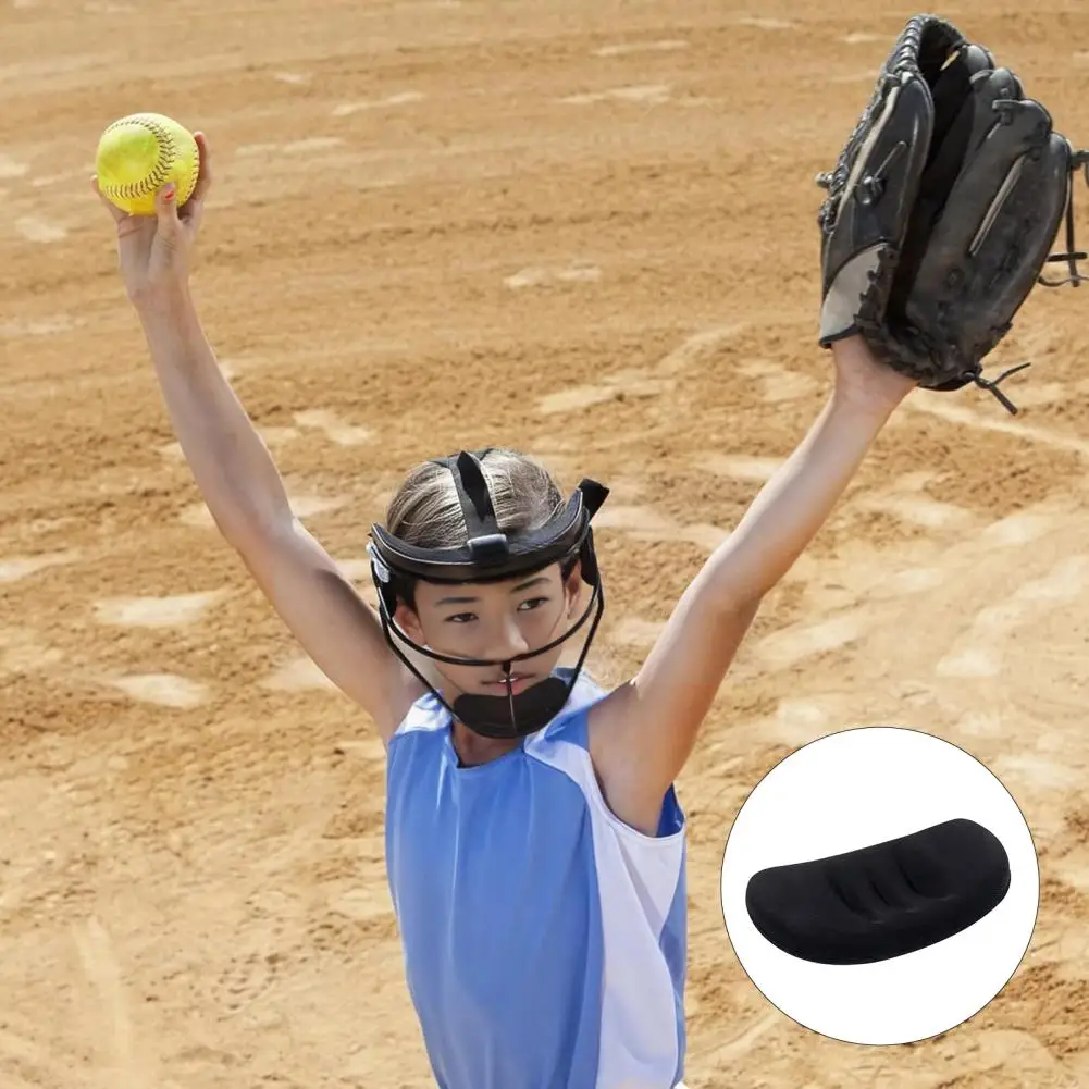 

Helmet Sweat Guard Breathable Sweat Absorbent Softball Helmet Chin Pad Durable Skin-friendly Replacement for Baseball Players