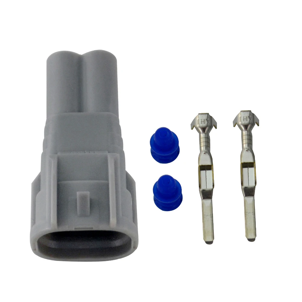 Gray 2 pin  2-Way waterproof auto connector(2.2)male,efi plug,including terminals and seal waterproof plug 90980-11155