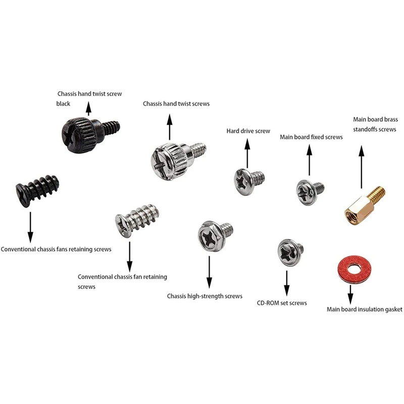 280PCS Computer Screw Standoffs Set Kit M3 M3.5 M5 Screw For Hard Drive Computer Case Motherboard Fan Power Image