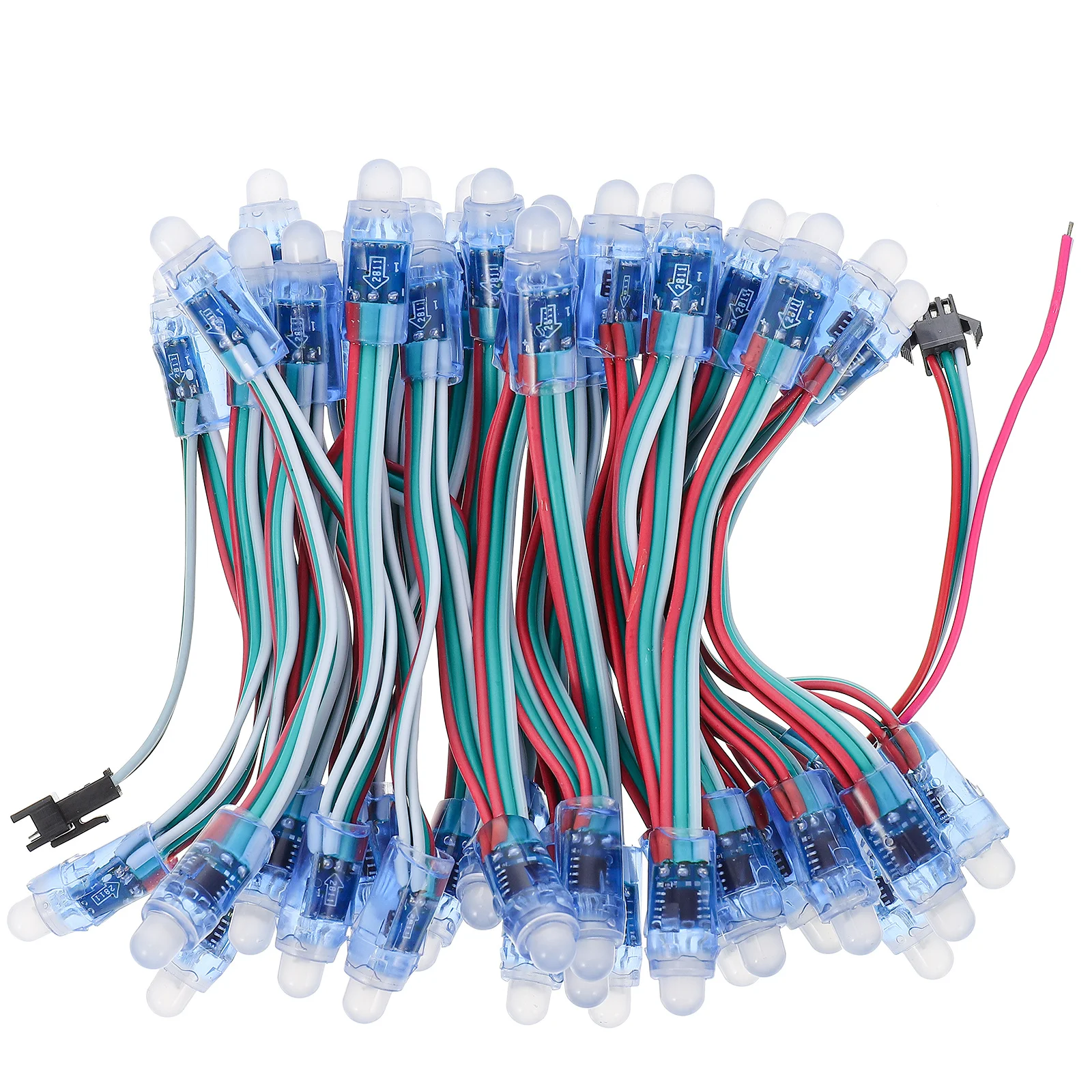 1 set 1 Set Led Light String Waterproof Pixels Lamps For Outdoor Sign Display Decoration Rgb Lamp Accessory Party Holiday