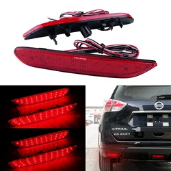 ANGRONG 2x Red Lens Rear Bumper Reflector LED Stop Brake Light For Nissan Rogue Leaf Pathfinder Infiniti Q50 QX56 QX60 QX80 QX30