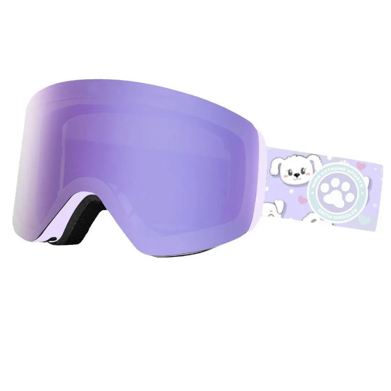 

Double Layered Anti Fog Large Spherical and Climbing Goggles for Children Aged 4-15 Can Be Used for Myopia Lenses