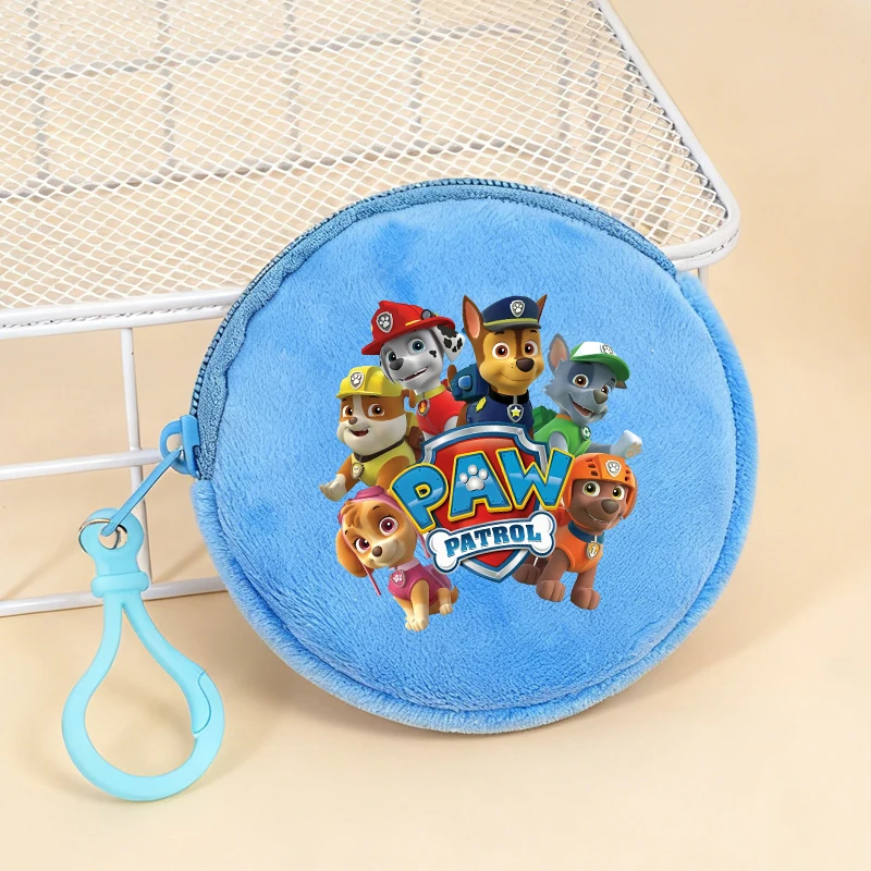 PAW Patrol Round Coin Purses Anime Chase Skye Marshall  Mini Zipper Wallets Cartoon Key Card Pouches Cute Storage Bags Kids Gift