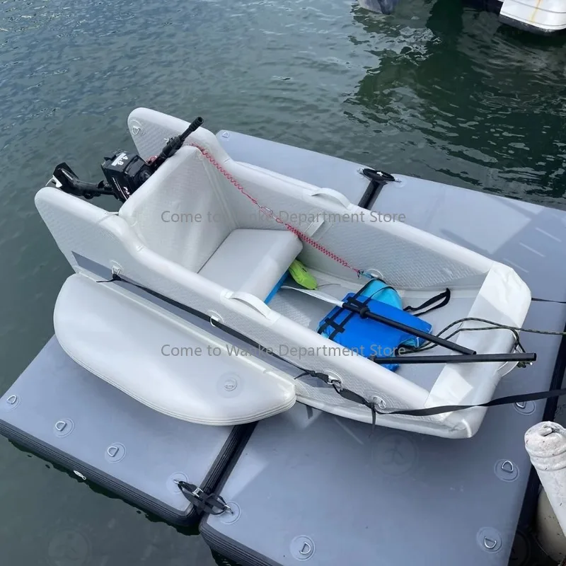 

Commercial Single Boat Lightweight Portable Inflatable Watercraft Inflatable Kart Boat With Motor Thruster for Water Play