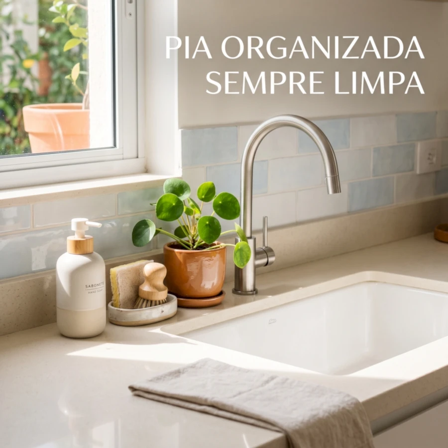Como manter a área da pia sempre organizada