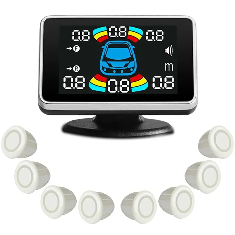 A01E-8 Parking Sensor Parktronic Automobile Reversing Radar Electronics Rear Auto Backing Assistance Kit Buzzer
