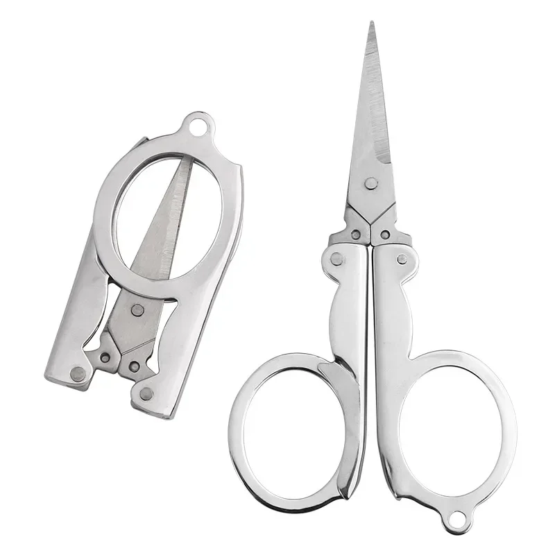 Portable Folding Scissors Stainless Steel Pocket Knife DIY Cutter Tool Handmade Craft Scissors Mini Needlework Thread Tailor