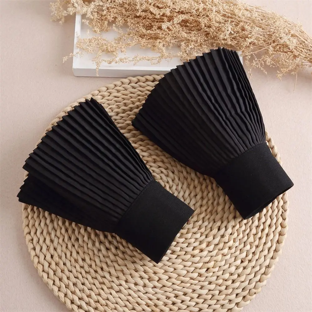 Süße Rüschen, plissierte gefälschte Ärmel, Chiffon, gerüschte gefälschte ausgestellte Ärmel, falsche Manschetten, koreanische Armstulpen, Hand-Handgelenksmanschetten für Mädchen/Frauen