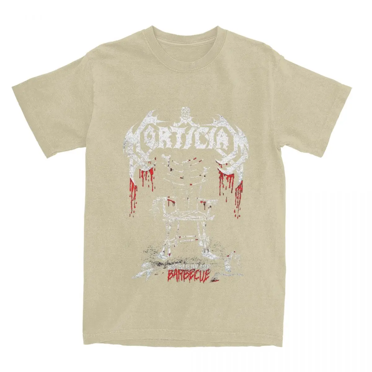 Mortician Hacked Up For Barbecue T Shirt Men Cotton Clothing Casual Metal Band Round Neck Short Sleeve Short Sleeve Tops Shirts