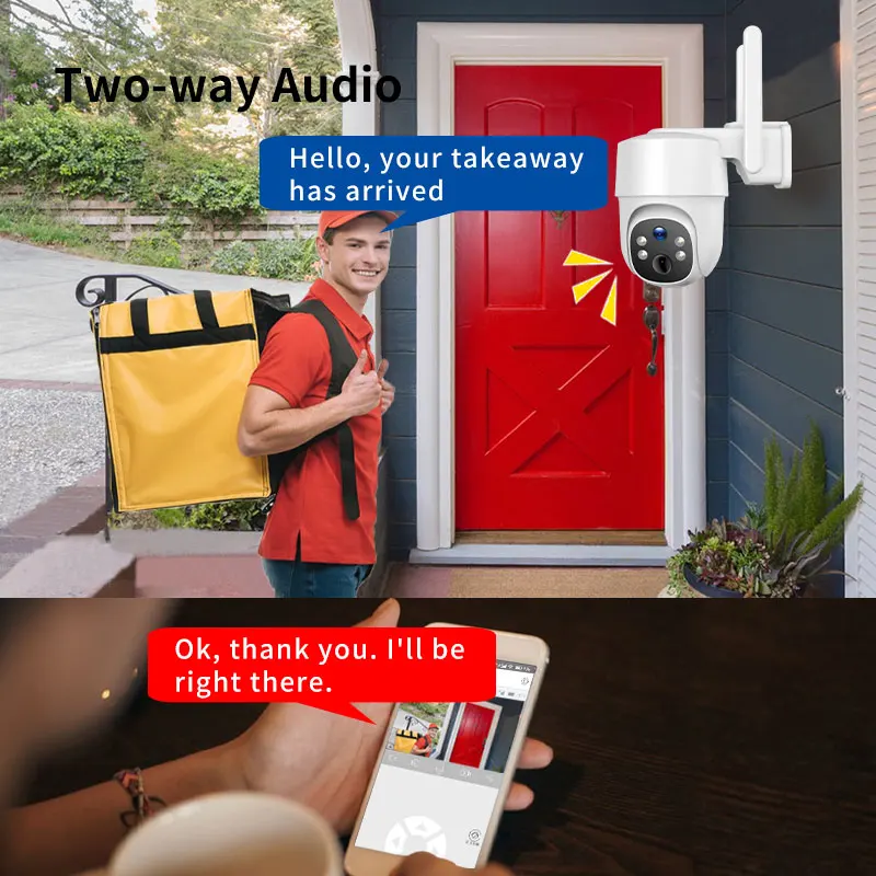 4MP 1440P Eseecloud APP  Full Color  Solar Power WIFI IP Dome CameraAI Humanoid Detection Home Security CCTV Baby Monitor