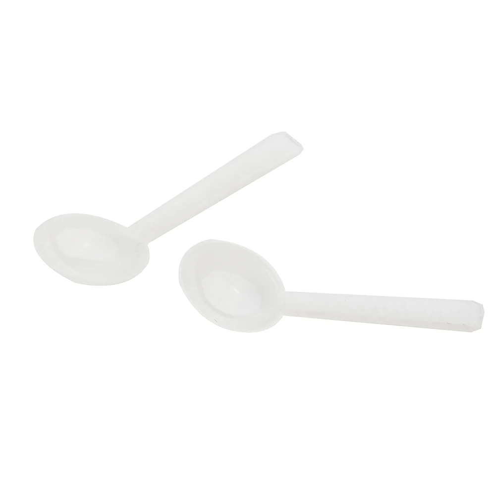 100pcs 1ml White Plastic Food Grade PP Plastic  Measuring Spoon Gram Scoop For Milk Powder DIY Kitchen Dining Baking Supplies