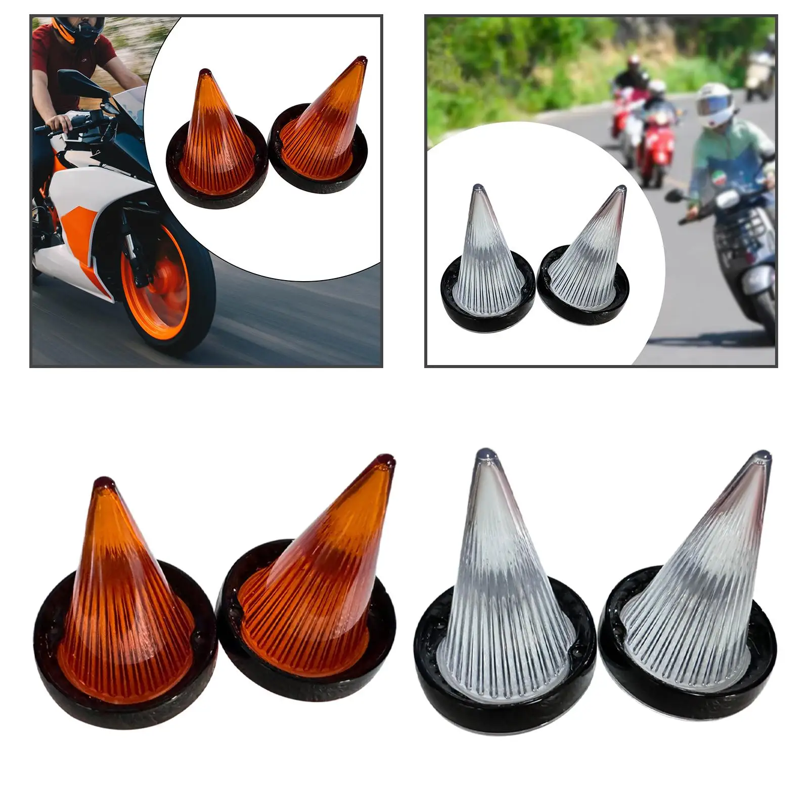 2 buah lensa lampu sein penutup kap lampu untuk Electra Glide 86-21