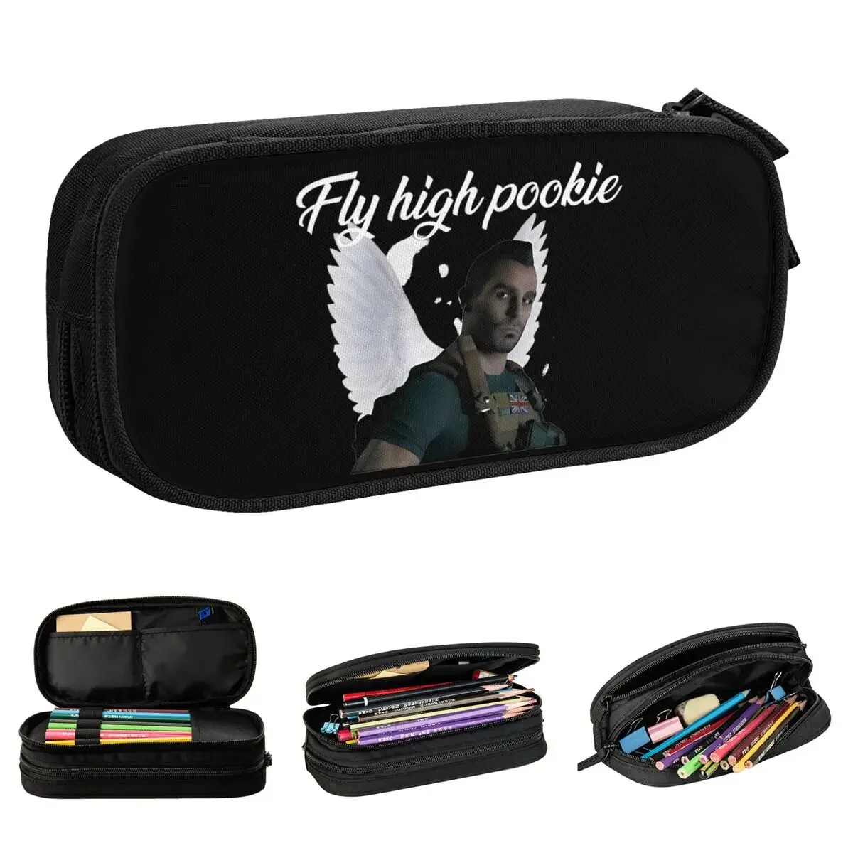 Call Of Dutys John Soap Fly High Pencil Case Classic Game Pen Bag Girl Boy Big Capacity Students School Zipper Pencil Box