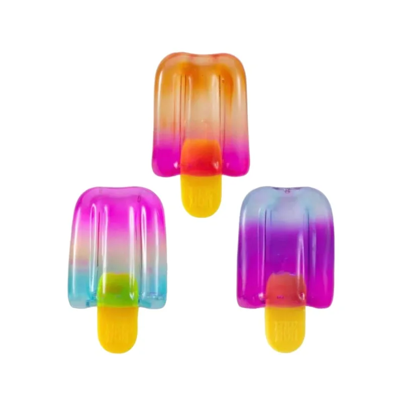 Gradient Transparent Popsicle Shaped Squeeze Stress Relief Ball Slow Rebound Hand Tension Release Sensory Desktop Decor Ornament