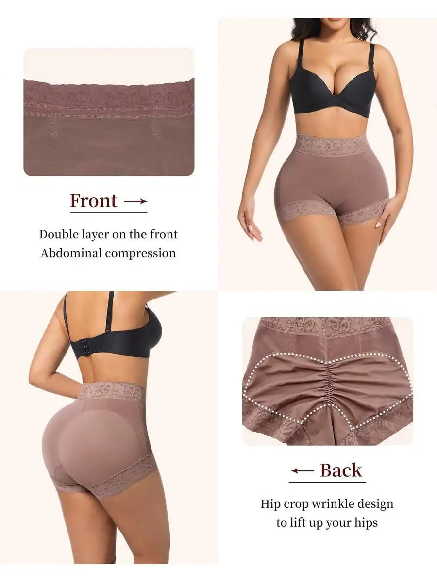 

3-Pack Womens Shaping Panties With Hip Lift And Tummy Control Mid-Rise Underwear