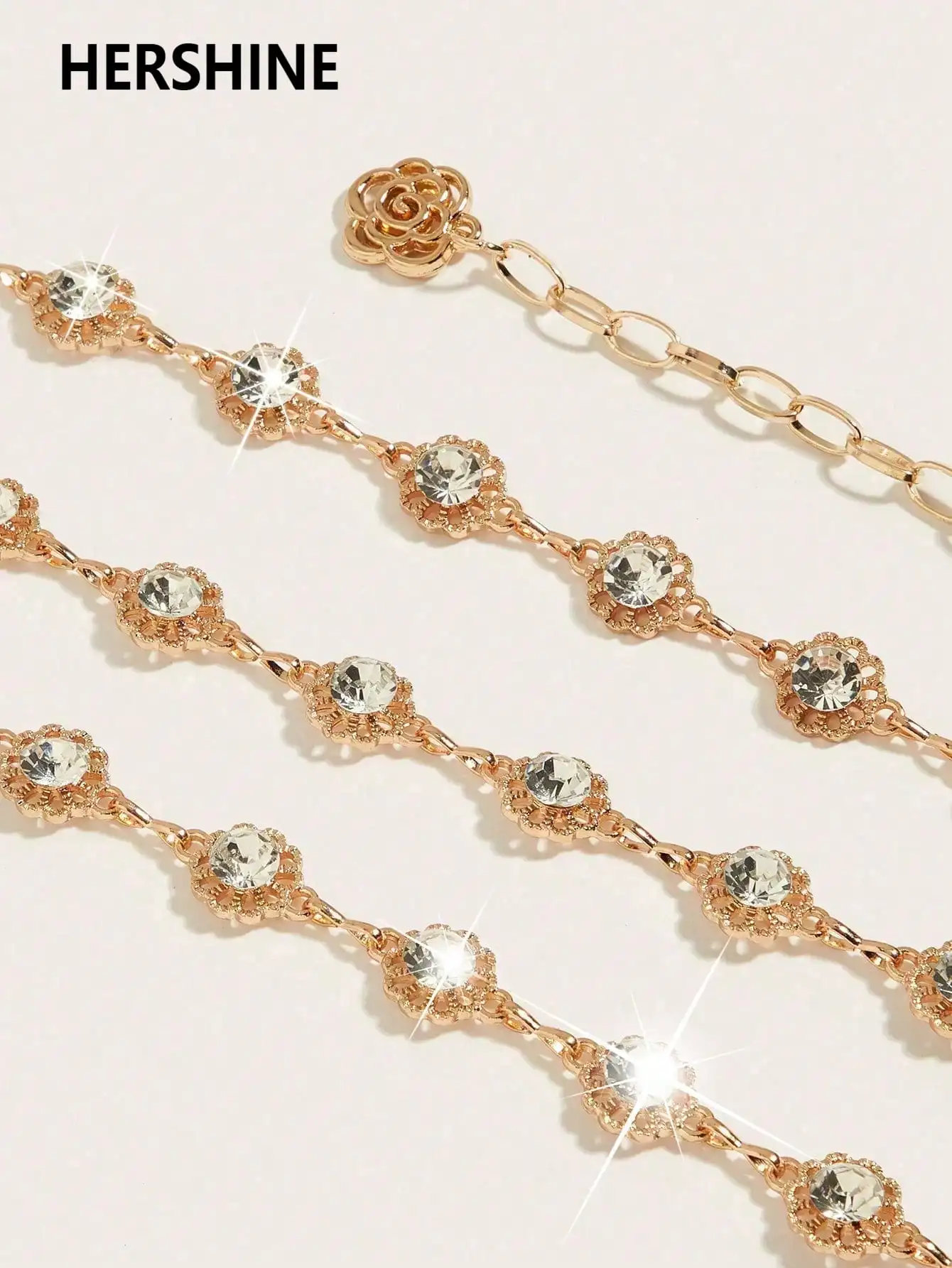 HERSHINE قطعة واحدة من قلادة الخصر المجوفة المزخرفة بالزهور للسيدات، بسيطة ومتعددة الاستخدامات، هدية العيد للهالوين