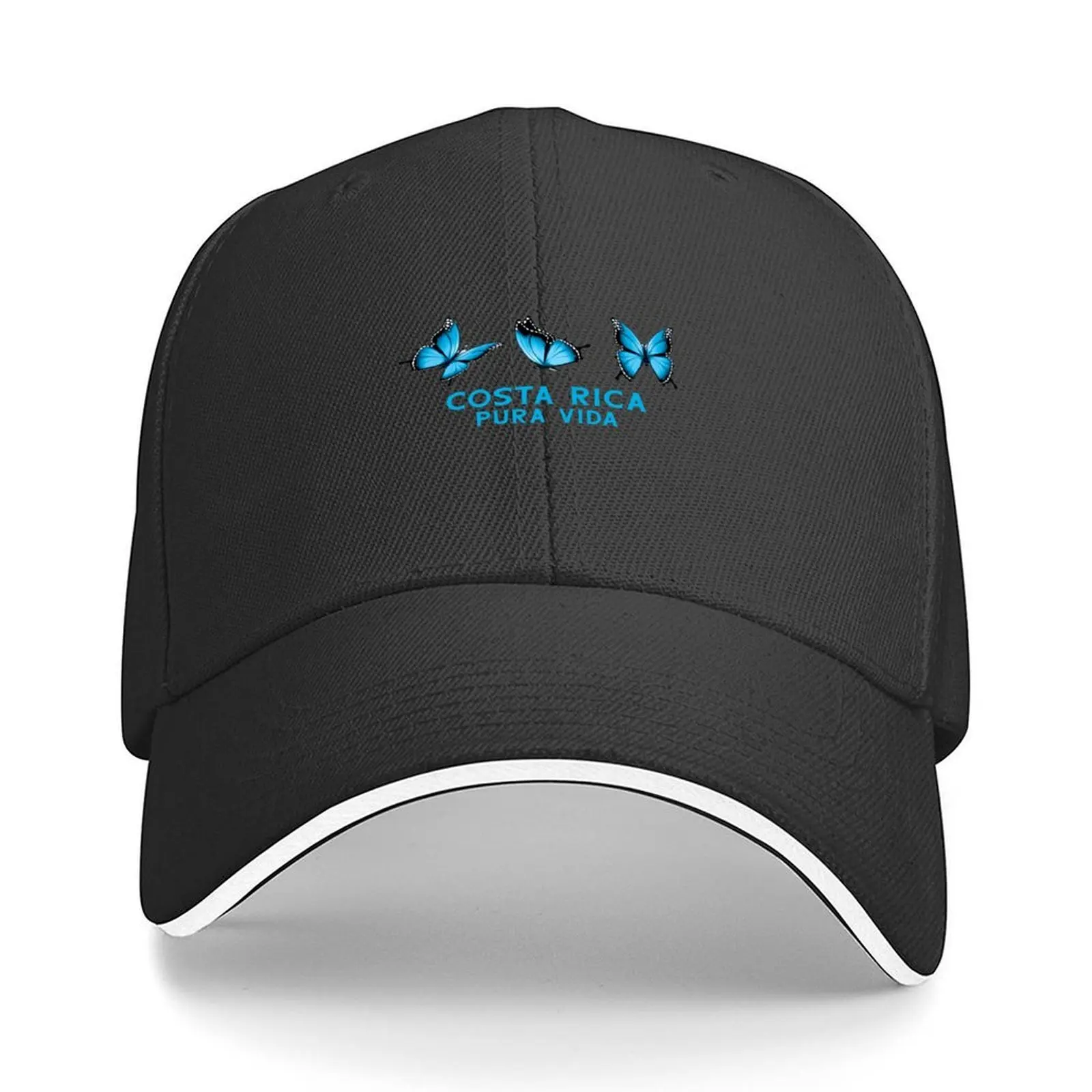 

Blue Butterfly Set Costa Rica Baseball Cap golf hat genuine Visor Fishing cap Dropshipping Elegant Women's Hats Men's