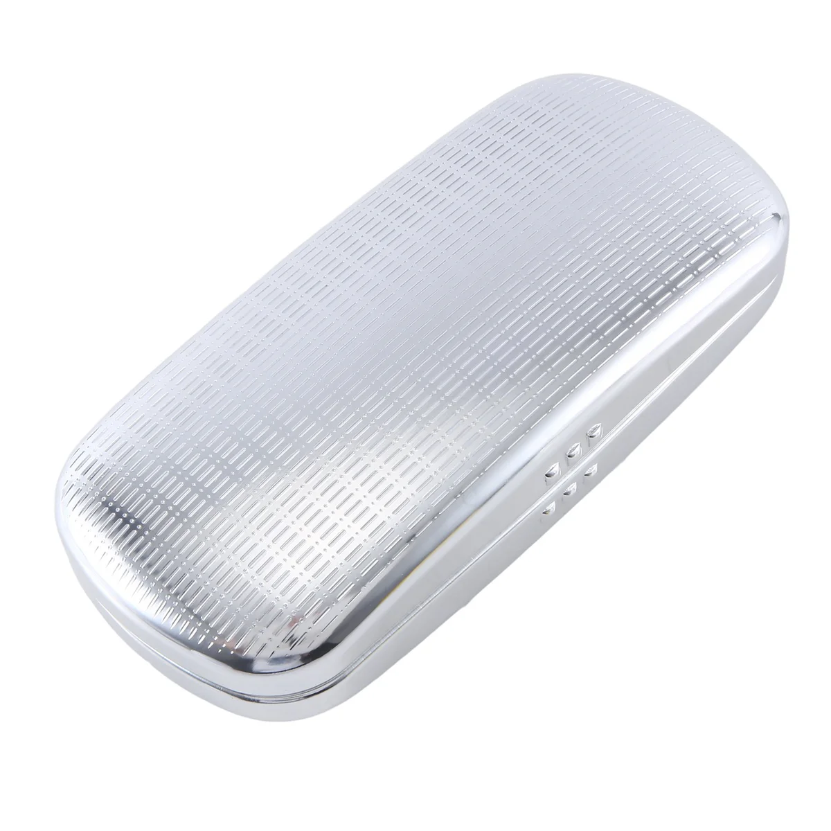 

AB06 Glasses Case, Aluminum Hard Shell Eyeglasses Case Striped Spectacles Box Black Lining